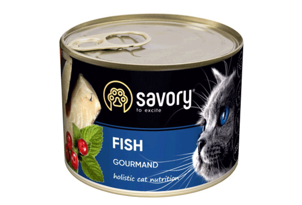 Savory Вологий корм для вибагливих котів, з рибою, 200 г