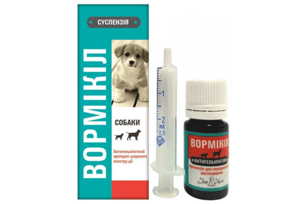 ЗооХелс Вормікіл Суспензія від гельмінтів для собак, 10 мл