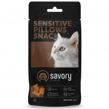 Savory Snacks Pillows Gourmand Хрумкі ласощі для котів, з чутливим травленням, 60 г
