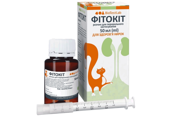 BioTestLab ФітоКіт краплі урологічні для собак і котів, 50 мл