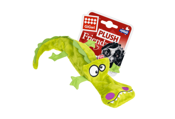 GiGwi Plush Friendz Крокодил з 4-ма пискавками для собак, плюш, 38 см