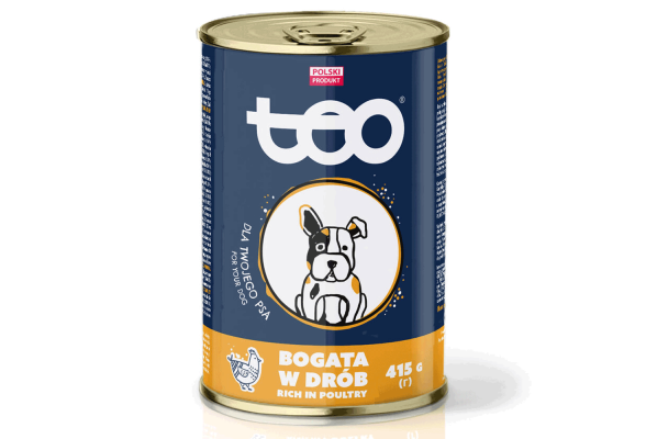 TEO Вологий корм для дорослих собак, з птицею, 415 г
