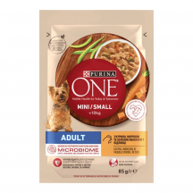 Purina One Mini Adult Вологий корм для дорослих собак дрібних порід 85 г (курка та морква)