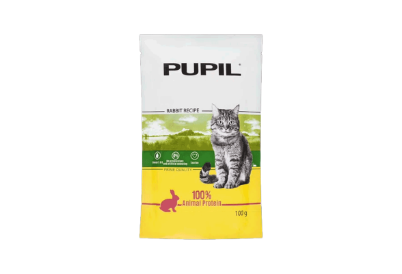 Вологий корм для котів PUPIL Prime  100г (кролик в соусі)