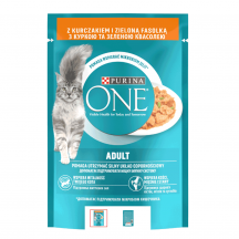 Вологий корм для котів Purina One Adult  85 г (курка та зелена квасоля)