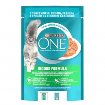 Вологий корм для котів Purina One Indoor Formula  85 г (тунець і зелена квасоля в соусі)