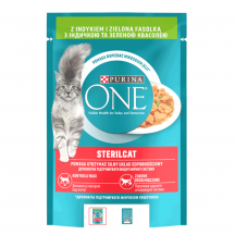 Вологий корм для котів Purina One Sterilcat  85 г (індичка та зелена квасоля)