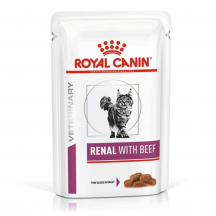 Royal Canin Renal Вологий корм для котів при захворюваннях нирок, яловичина, 85 г
