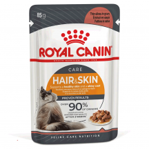 Royal Canin Hair&Skin Care in Gravy Вологий корм для котів для підтримки здоров’я шкіри та блиску шерсті, 85 г