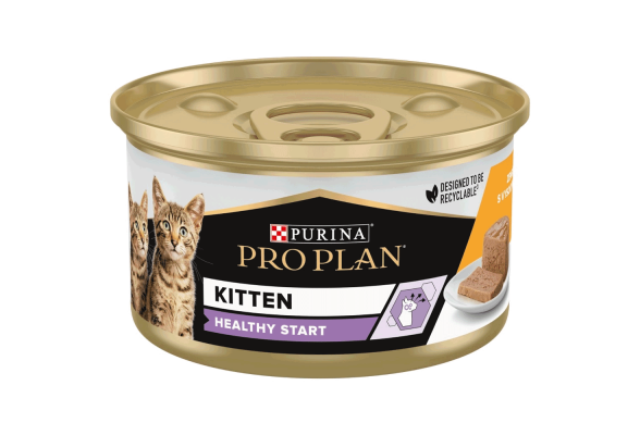 Вологий корм для кошенят Pro Plan Kitten Healthy Start Chicken 85 г (курка)