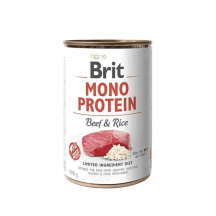 Вологий корм для собак Brit Mono Protein Beef & Rice 400 г (яловичина та рис)