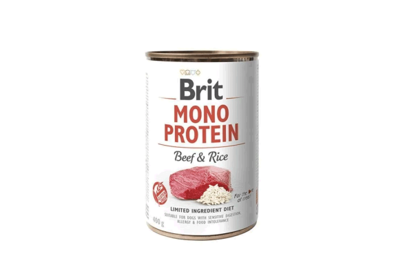 Вологий корм для собак Brit Mono Protein Beef & Rice 400 г (яловичина та рис)