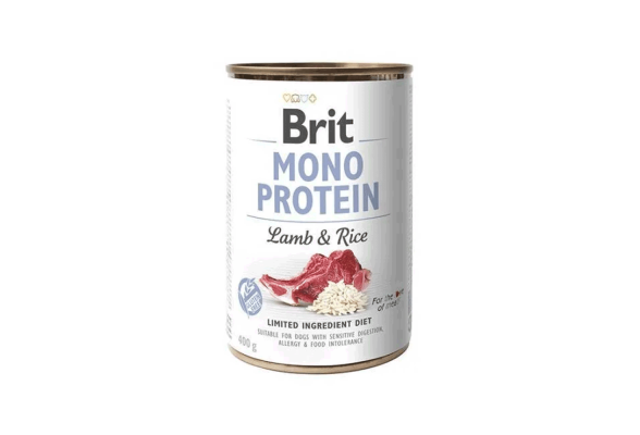 Вологий корм для собак Brit Mono Protein Lamb & Rice 400 г (ягня та рис)