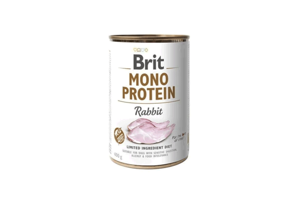 Вологий корм для собак Brit Mono Protein Rabbit 400 г (кролик)