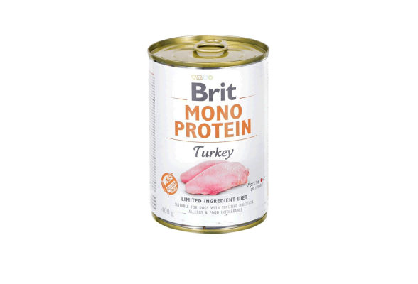 Вологий корм для собак Brit Mono Protein Turkey 400 г (індичка)