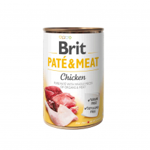 Вологий корм для собак Brit Pate & Meat Chicken 400 г (курка та яловичина)