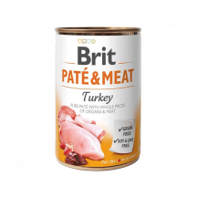 Вологий корм для собак Brit Pate & Meat Turkey 400 г (курка та індичка)