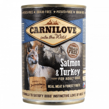 Вологий корм для собак Carnilove Salmon & Turkey 400 г (лосось та індичка)