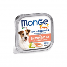 Вологий корм для собак Monge Dog Fruit 100 г (лосось та груша)