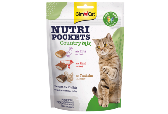 Вітамінні ласощі для котів GimCat Nutri Pockets Кантрі мікс 150 г (повсякденний)