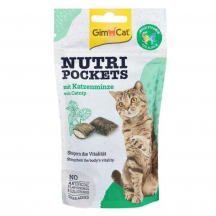 GimCat Nutri Pockets Вітамінні ласощі для котів, котяча м'ята + мультивітамін 60 г