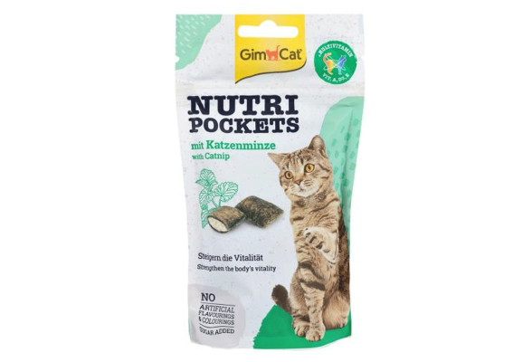 Вітамінні ласощі для котів GimCat Nutri Pockets Котяча м'ята + Мультивітамін 60 г