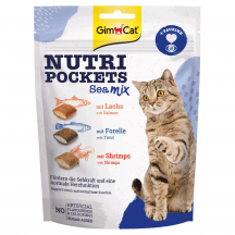 GimCat Nutri Pockets Вітамінні ласощі для котів, морський мікс, 150 г