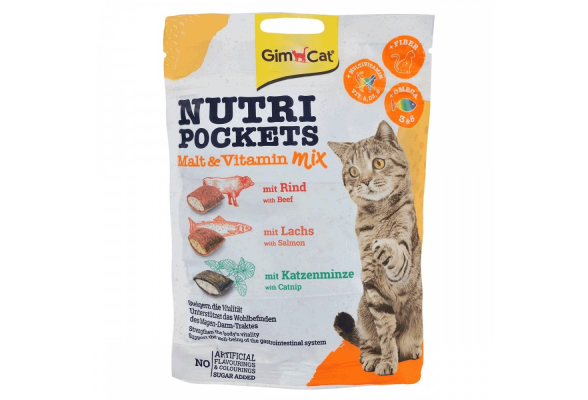 Вітамінні ласощі для котів GimCat Nutri Pockets Мультивітамін мікс 150 г