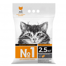 Деревний наповнювач №1 для котячого туалету, темна гранула 6 мм, 2,5 кг