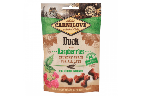 Ласощі для котів Carnilove Duck with Raspberries 50 г (для імунітету)