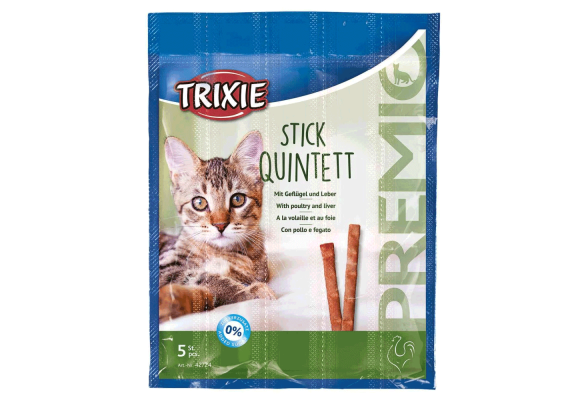 Ласощі для котів Trixie PREMIO Quadro-Sticks 5 шт. (домашня птиця)