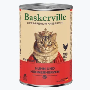 Baskerville Влажный корм для кошек, курица и сердечки, 400 г