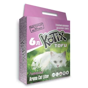 Kotix Tofu Lavender Соєвий Наповнювач для котячого туалету, 2,55 кг (6 л)