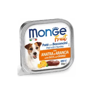 Monge Dog Fruit Вологий корм для собак, качка та апельсин, 100 г