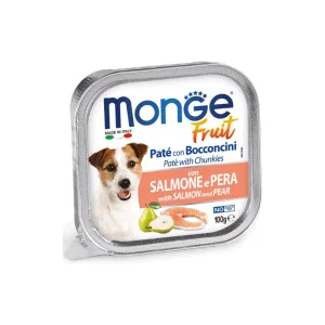 Monge Dog Fruit Вологий корм для собак, лосось та груша, 100 г