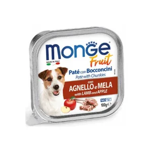 Monge Dog Fruit Вологий корм для собак, ягня та яблуко, 100 г