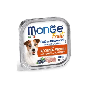 Monge Dog Fruit Вологий корм для собак, індичка та чорниця, 100 г