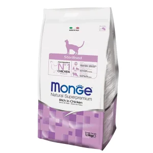 Monge Sterilised Сухий корм для стерилізованих котів, з куркою, 1,5 кг