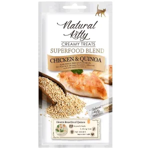 Natural Kitty Creamy treats Крем-снеки для котів, з куркою та кіноа, 4х12 г