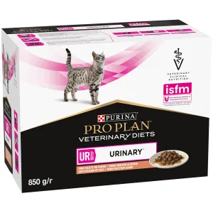 Pro Plan ST/OX Urinary Влажный корм для кошек для растворения и снижения образования струвитных камней, с лососем, 10 x 85 г