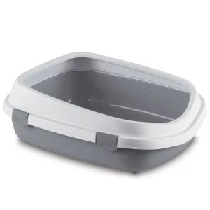 Stefanplast Queen Туалет із високими бортами для котів, сірий, 71 х 55 х 24.5 см