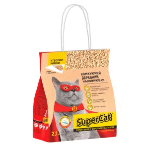 SuperCat Деревний наповнювач для котячого туалету, 2,1 кг (3 л)