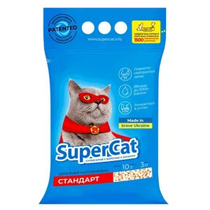SuperCat Деревний наповнювач для котячого туалету, 3 кг (5 л)