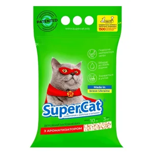 SuperCat Деревний наповнювач для котячого туалету, з ароматизатором, 3 кг (5 л)