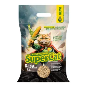 SuperCat Кукурудзяний наповнювач для котячих туалетів, 2,5 кг