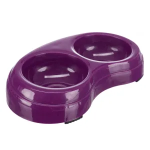 Trixie  Миска подвійна пластикова, 2 х 200 мл / 10 см, кольори в асортименті