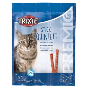 Trixie Premio Quadro Sticks Ласощі для котів, з лососем та фореллю, 5 шт.