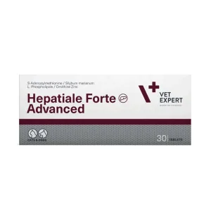 VetExpert Hepatiale Forte Advanced Харчова добавка для захисту функції печінки у собак та котів, 30 таб