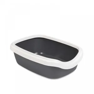 Природа «Comfort» Туалет для кошек с бортиком, пластик, серый, 30/41/13,5 см