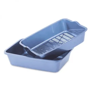 Природа «Барсік» Туалет для котів з сіткою, пластик, кольори в асортименті, 30/40/11 см